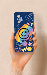 Redmi Note 10 Pro Uyumlu Happing Smile Desenli Silikon Kılıf