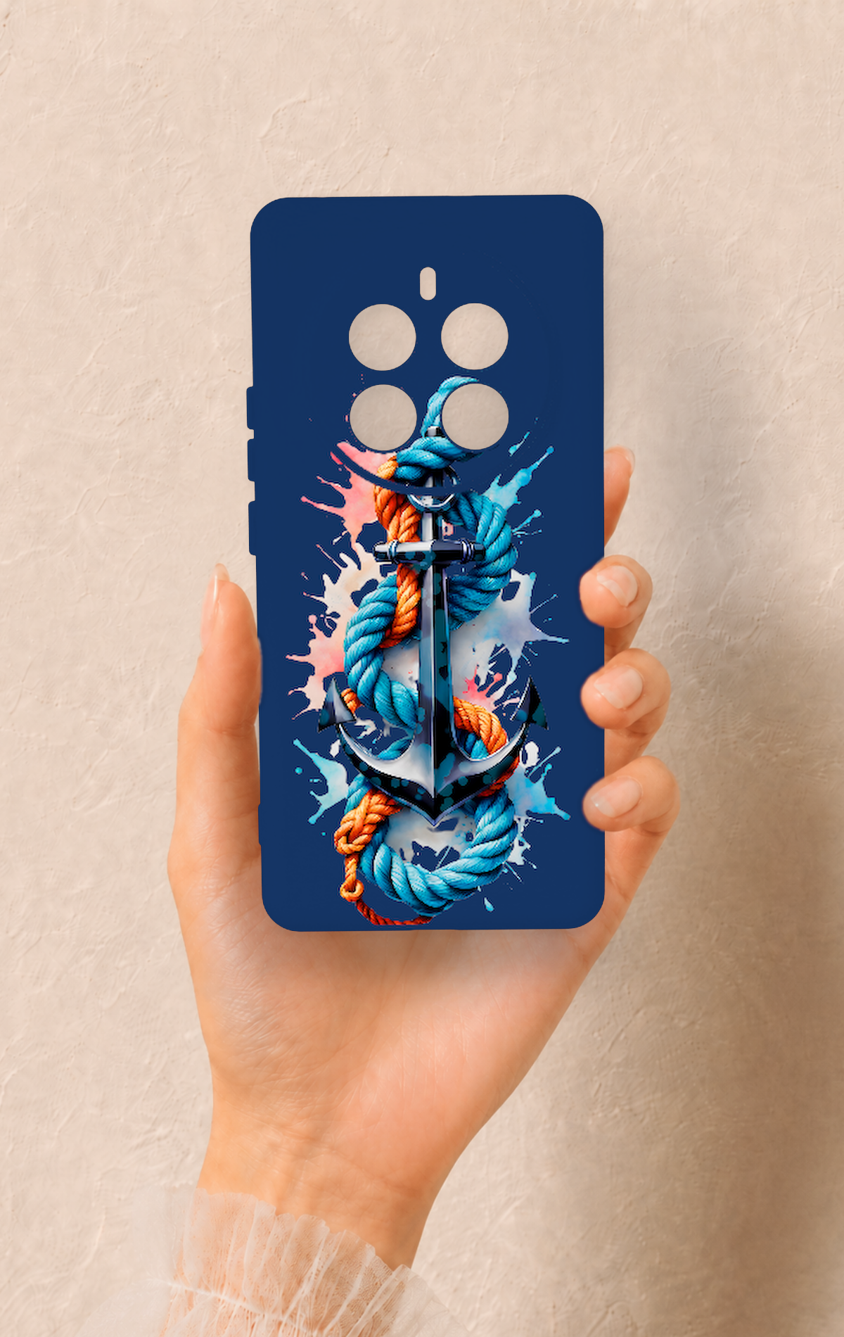 Realme 12 Pro Uyumlu Anchor Desenli Silikon Kılıf
