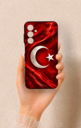 Samsung A25 Uyumlu Türk Bayrağı Desenli Silikon Kılıf
