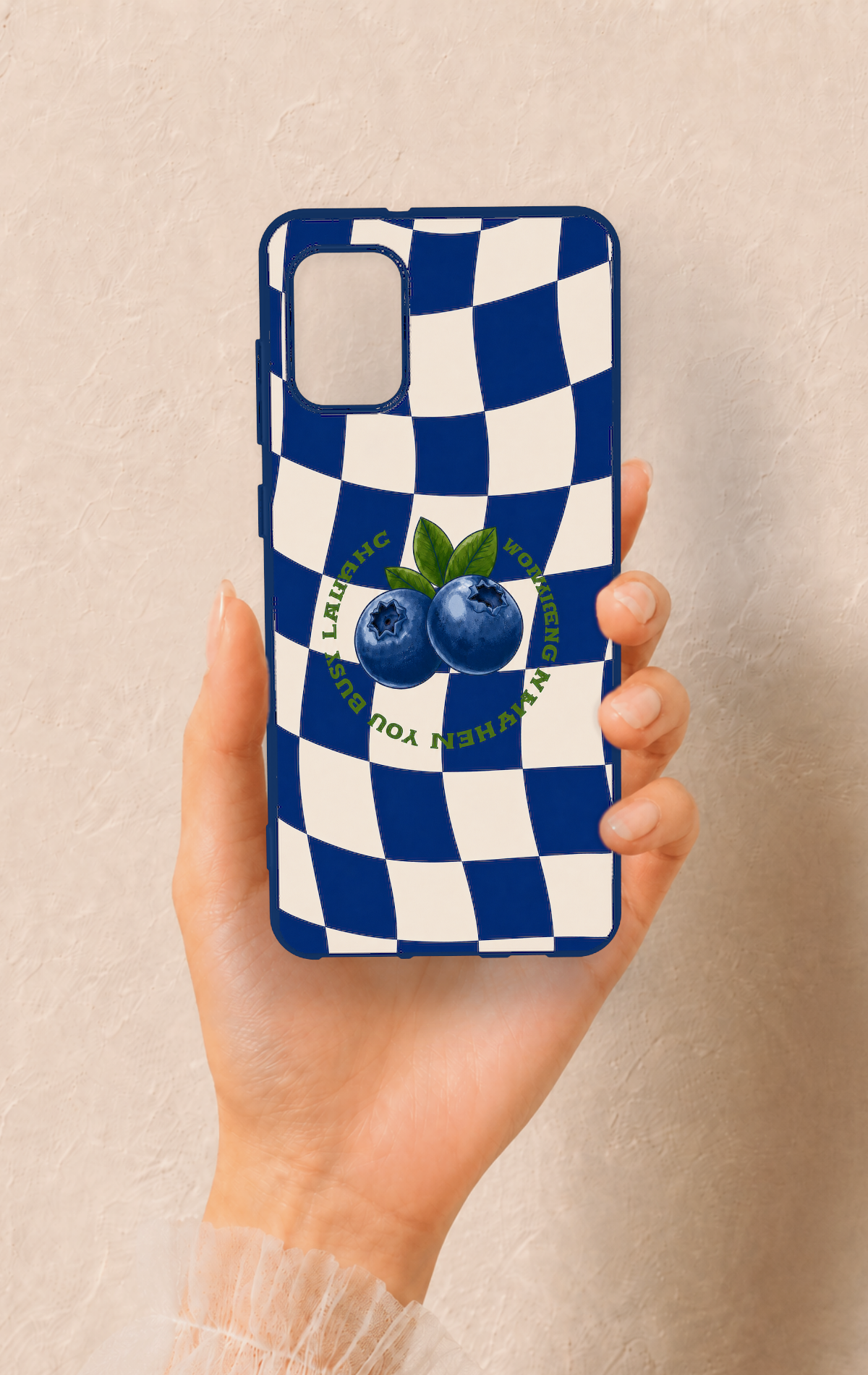 Samsung A31 Uyumlu Yaban Mersini Desenli Silikon Kılıf