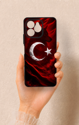 Omix x6 Uyumlu Kurt Türk Bayrağı Desenli Silikon Kılıf