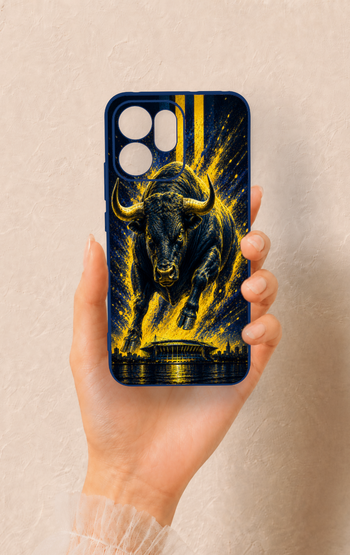 Oppo Reno 14F Uyumlu Kadiköy Boğası Desenli Silikon Kılıf