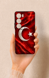 Vivo Y19s Uyumlu Türk Bayrağı Desenli Silikon Kılıf