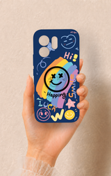 Vivo V70 5G Uyumlu Happing Smile Desenli Silikon Kılıf