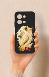 Redmi 15C 4G Uyumlu Sarı Kırmızı 1905 Aslan Desenli Silikon Kılıf