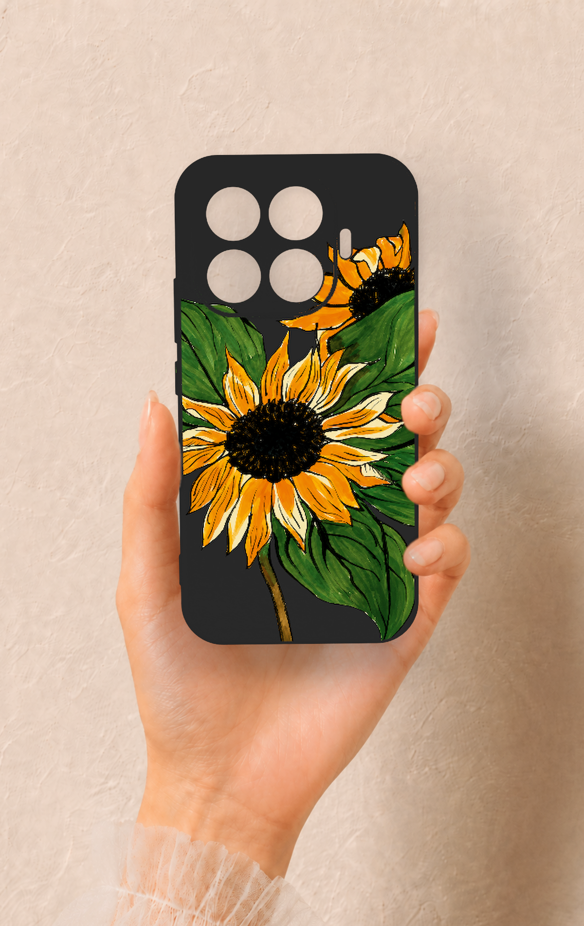 Xiaomi Mi 17T 5G Uyumlu Ay Çiçeği Desenli Silikon Kılıf