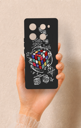 İnfinix Note 40 Pro Uyumlu Rubik Küb Desenli Silikon Kılıf