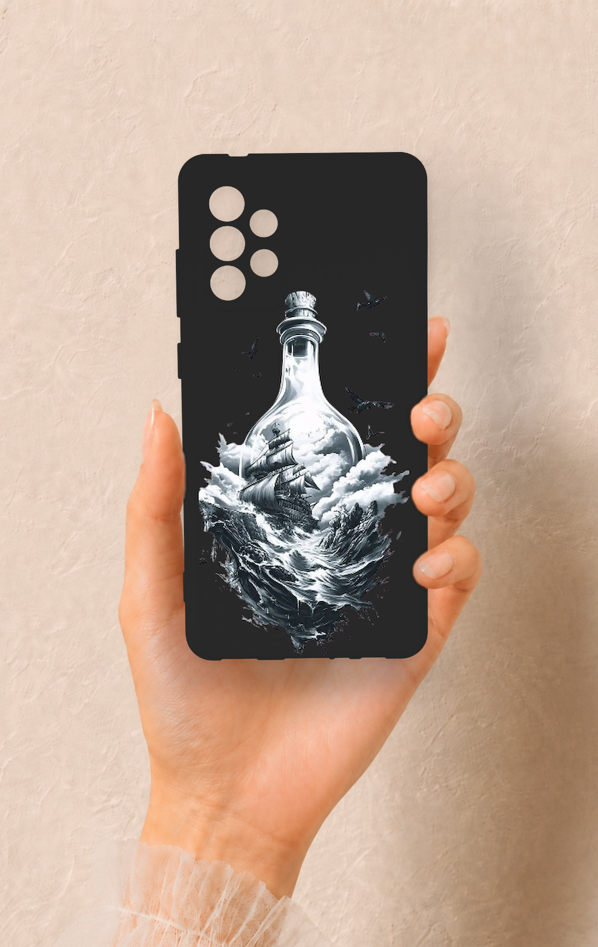 Samsung-A72 Uyumlu Secret Sea Desenli Silikon Kılıf