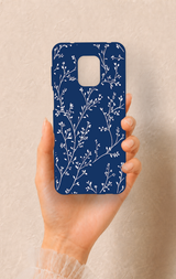 Redmi Note 9 Pro 9S Uyumlu İnce Yaprak Dalı Desenli Silikon Kılıf