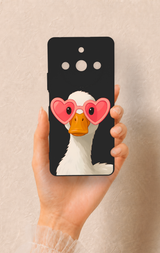 Realme 11 Pro Uyumlu Aşık Ördek Desenli Silikon Kılıf