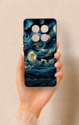 Redmi Note 14 Pro 5G Uyumlu Yıldızlı Gece Desenli Silikon Kılıf