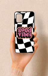 Samsung A31 Uyumlu Black Good Vibes Desenli Silikon Kılıf