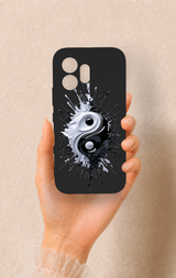 Honor 600 Uyumlu İyi ve Kötü Desenli Silikon Kılıf