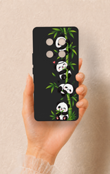 Honor Magic 7 Lite 5G Uyumlu Sevimli Panda Bambu Desenli Silikon Kılıf
