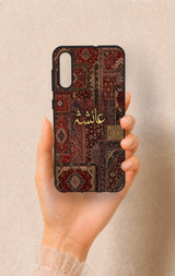 Samsung A50 Uyumlu Vintage Halı Desenli Silikon Kılıf