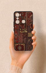 İnfinix Hot 20i Uyumlu Vintage Halı Desenli Silikon Kılıf