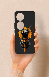 Vivo V40 Uyumlu Mısırlı Kedi Tanrısı Desenli Silikon Kılıf