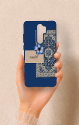 Redmi Note 8 Pro Uyumlu Mavi Etnik Halı Desenli Silikon Kılıf