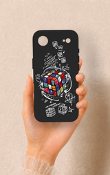 iPhone 17 Air Uyumlu Rubik Küb Desenli Silikon Kılıf