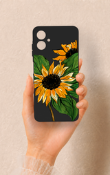 Samsung A06 Uyumlu Ay Çiçeği Desenli Silikon Kılıf