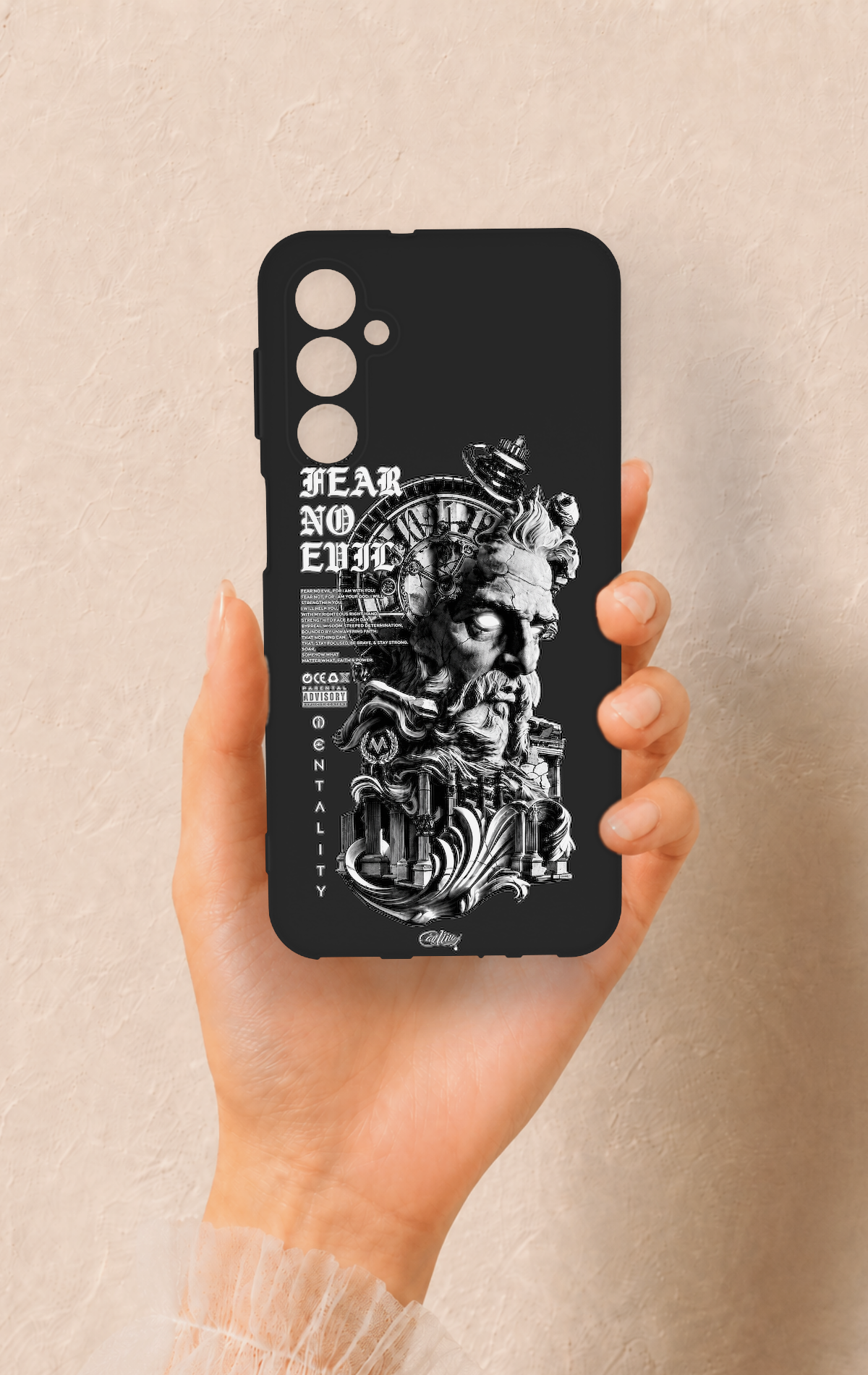 Samsung M34 Uyumlu Fear No Evil Desenli Silikon Kılıf