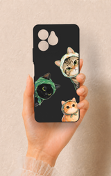 Omix x6 Uyumlu Kedi Ekibi Desenli Silikon Kılıf