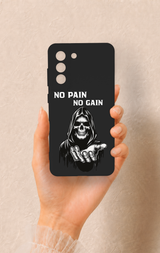 Samsung-S21FE Uyumlu No Pain No Gain Desenli Silikon Kılıf