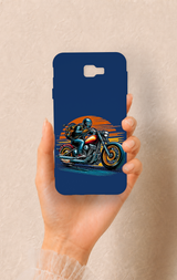 Samsung J7 Prime Uyumlu Moto Rider Desenli Silikon Kılıf