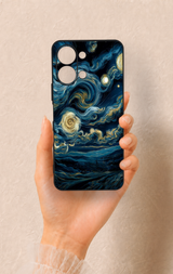 Vivo Y05 4G Uyumlu Yıldızlı Gece Desenli Silikon Kılıf