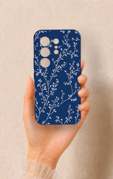 Tecno Camon 50 4G Uyumlu İnce Yaprak Dalı Desenli Silikon Kılıf