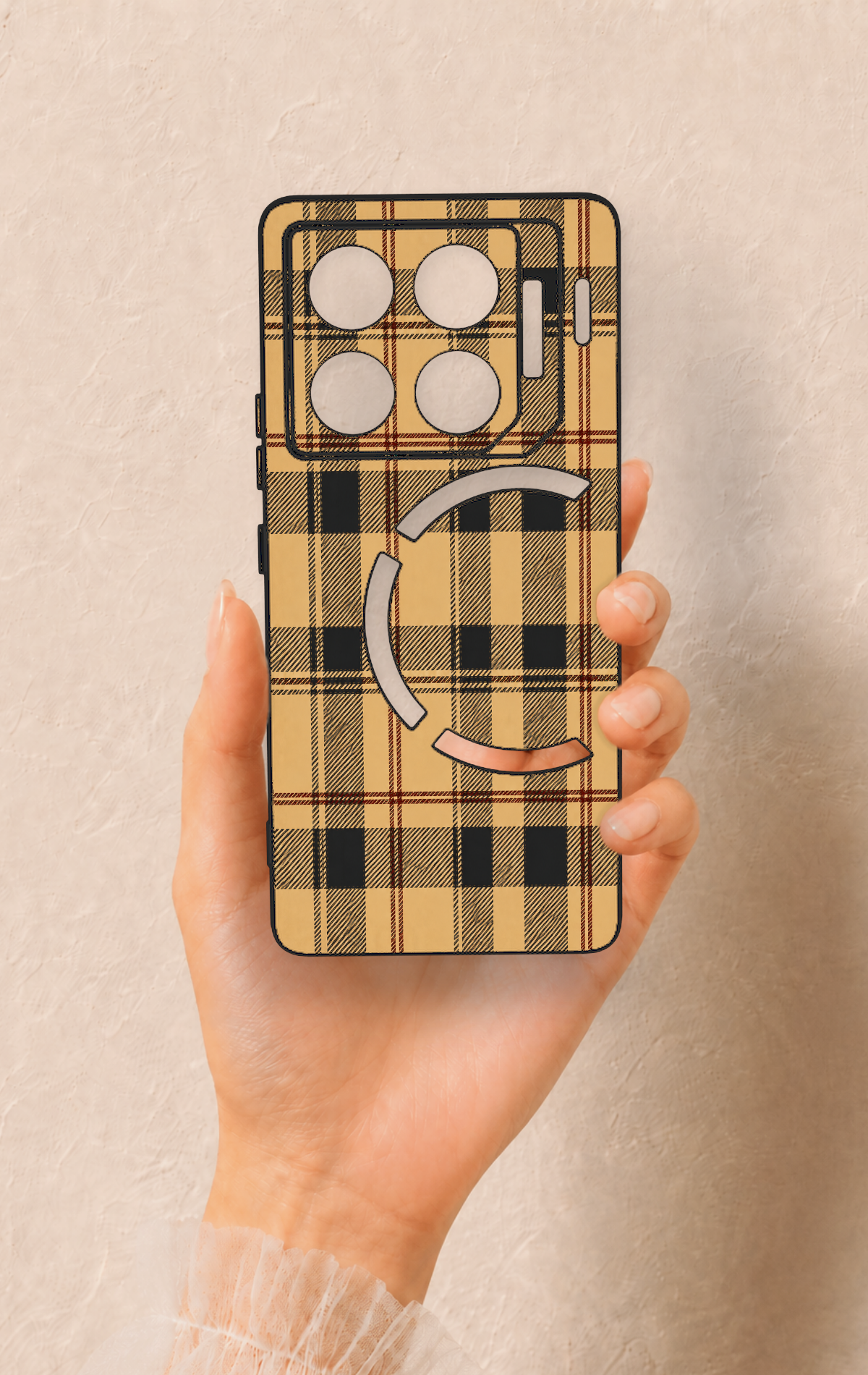 İnfinix Gt 20 Pro Uyumlu Burberry Ekose Desenli Silikon Kılıf