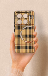 İnfinix Gt 20 Pro Uyumlu Burberry Ekose Desenli Silikon Kılıf