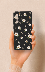 Samsung S20Fe Uyumlu İnci Papatya Desenli Silikon Kılıf