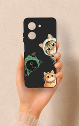 Redmi A5 Uyumlu Kedi Ekibi Desenli Silikon Kılıf