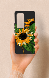 Vivo V30 Uyumlu Ay Çiçeği Desenli Silikon Kılıf