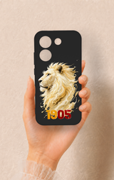 Poco X8 Pro Uyumlu Sarı Kırmızı 1905 Aslan Desenli Silikon Kılıf