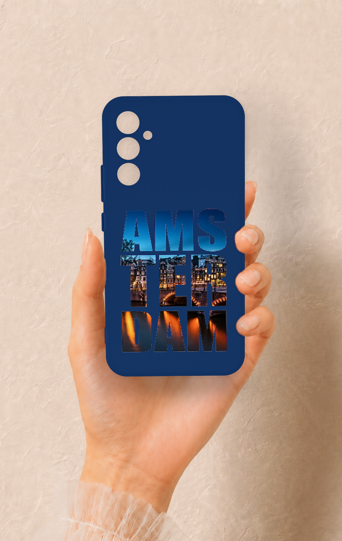 Samsung A34 Uyumlu Amsterdam Desenli Silikon Kılıf