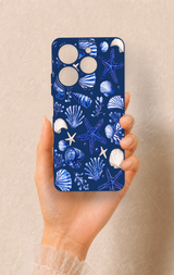 Tecno Spark 10 Pro Uyumlu Deniz Kabuğu Desenli Silikon Kılıf