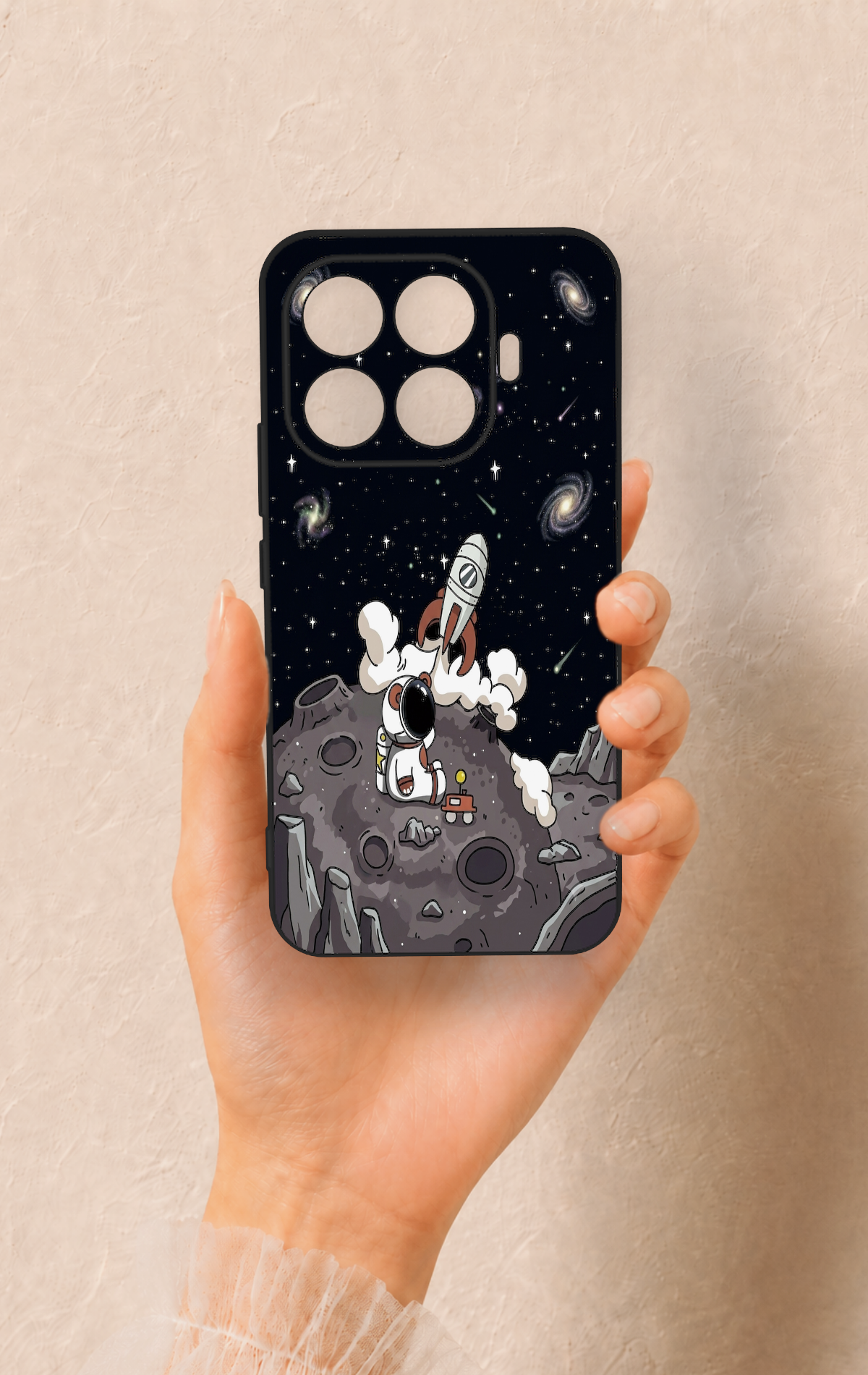Mi 17T Pro 5G Uyumlu Uzay Astronot Desenli Silikon Kılıf