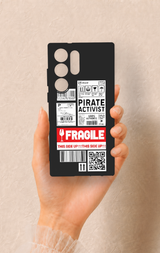 Samsung S23 Ultra Uyumlu Fragile Desenli Silikon Kılıf