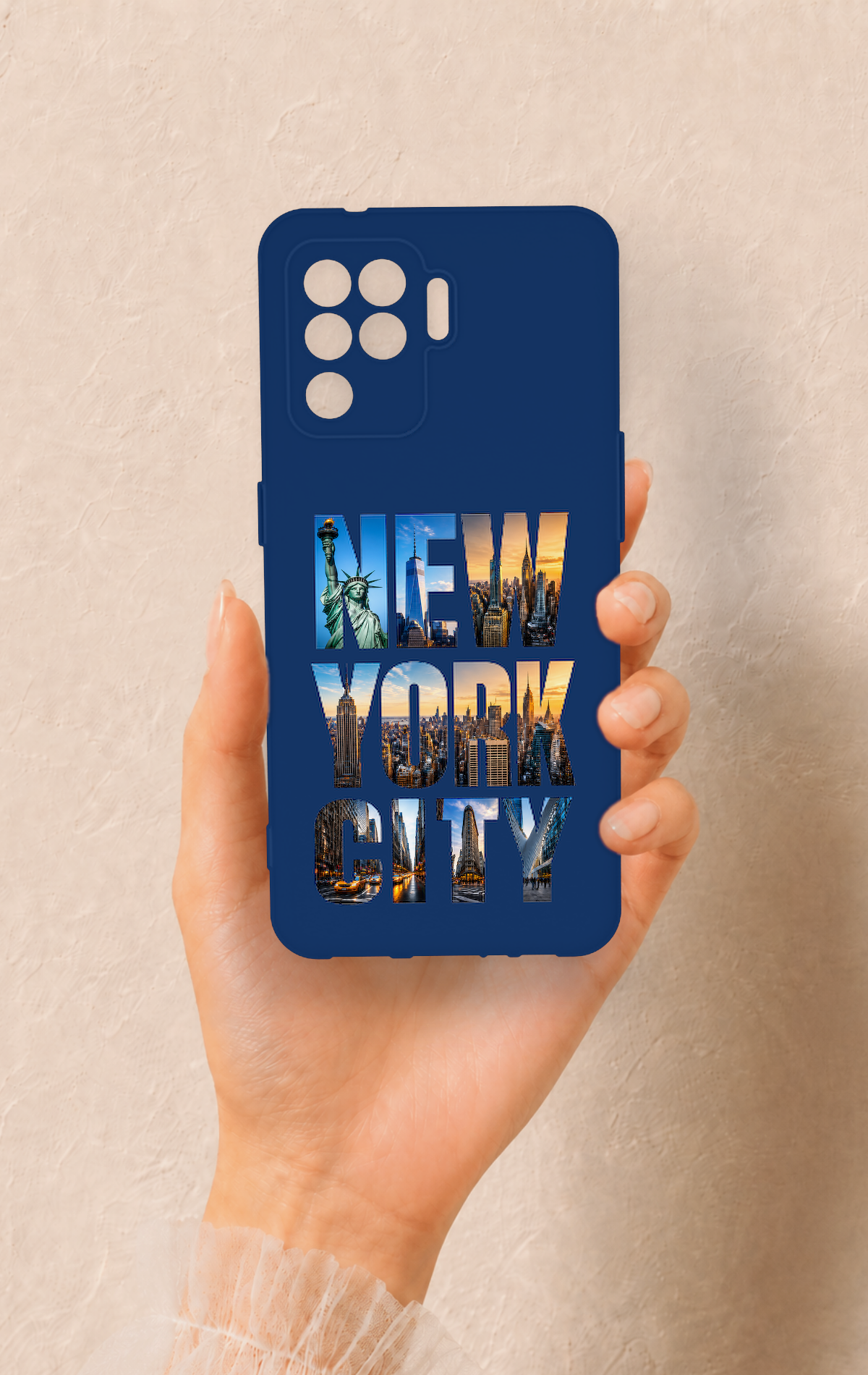 Oppo Reno 5 Lite Uyumlu New York City Desenli Silikon Kılıf