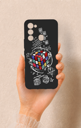 Tecno Spark 8C Uyumlu Rubik Küb Desenli Silikon Kılıf