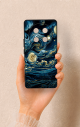 Honor Magic 7 Lite 5G Uyumlu Yıldızlı Gece Desenli Silikon Kılıf