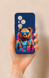 Honor 400 Pro Uyumlu Gözlüklü Ayı Desenli Silikon Kılıf