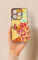 Tecno Spark 10 Pro Uyumlu Güneşin Kaplanı Desenli Silikon Kılıf