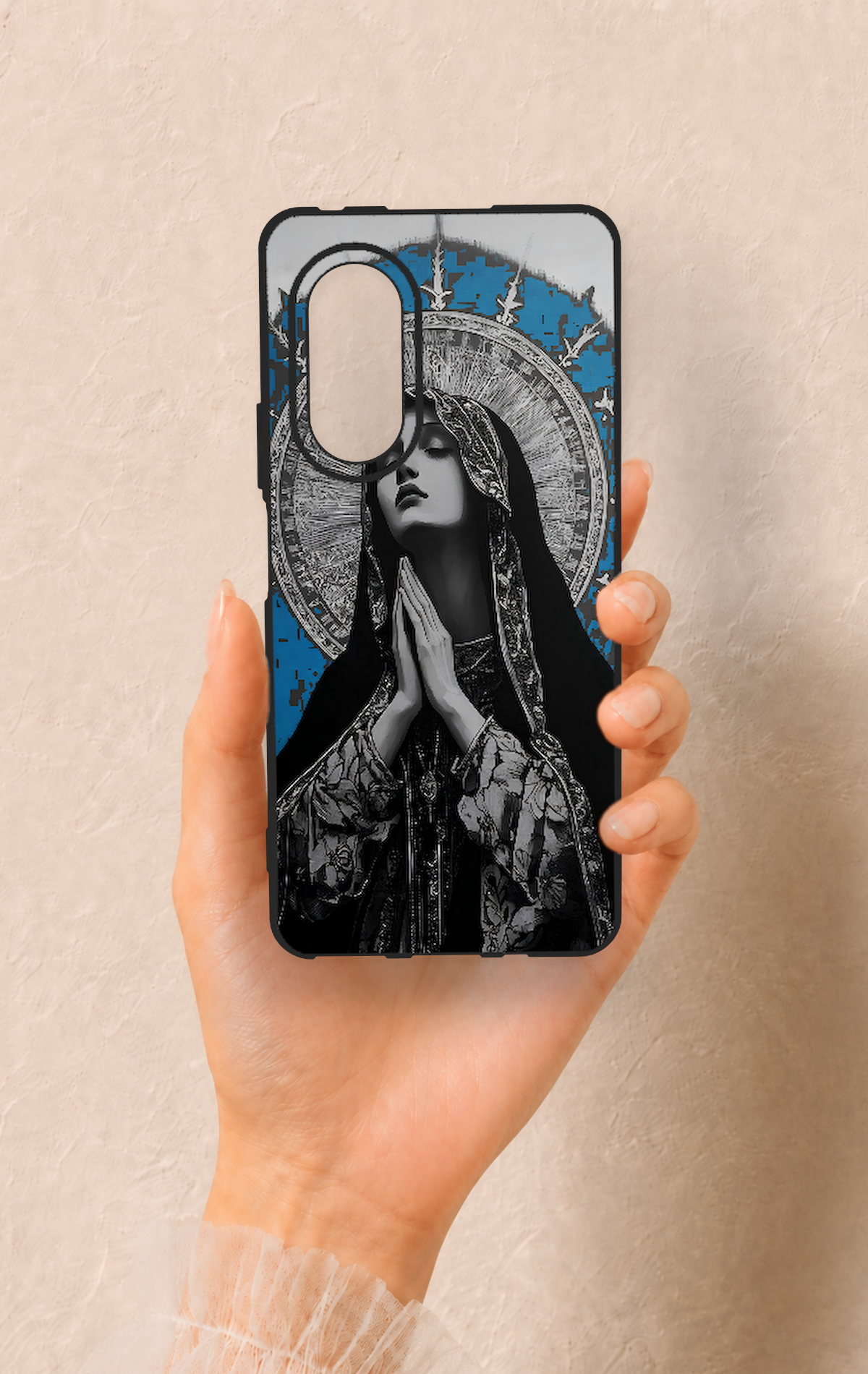 Huawei Nova 9Se Uyumlu Rahibe Desenli Silikon Kılıf