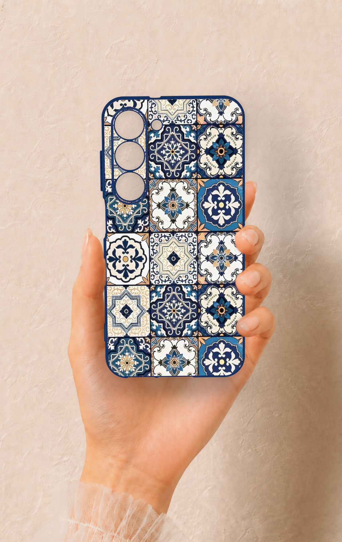 Samsung S23 Uyumlu Mozaik Çini Desenli Silikon Kılıf
