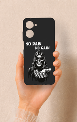 Realme 10 Uyumlu No Pain No Gain Desenli Silikon Kılıf