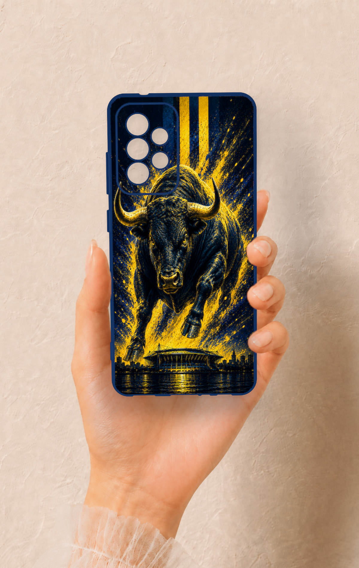 Samsung A52 Uyumlu Kadiköy Boğası Desenli Silikon Kılıf