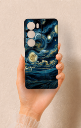 Vivo Y19s Uyumlu Yıldızlı Gece Desenli Silikon Kılıf